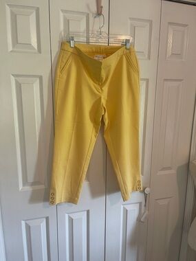 Rafaella Yellow Cropped Pants